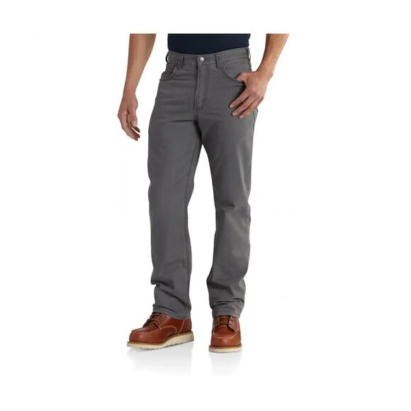 Carhartt 5 Pocket Relaxed Fit Rugged Flex Canvas Pants in Gravel Size 40x30 - Picture 3 of 9